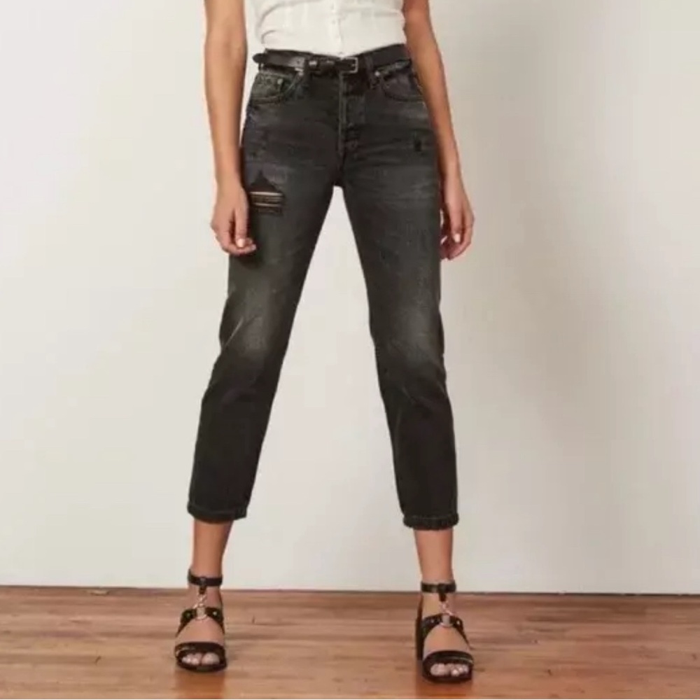 NWT Boyish Tommy High Rise Straight Leg Jeans Octopussy Distressed Button Fly 27